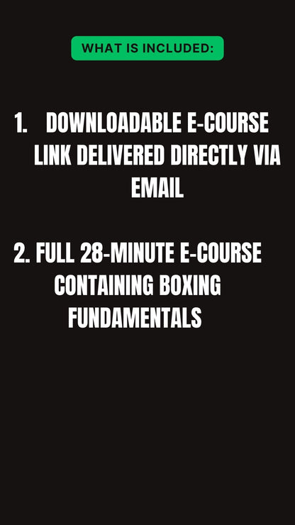 Learn Boxing From Home E-Course